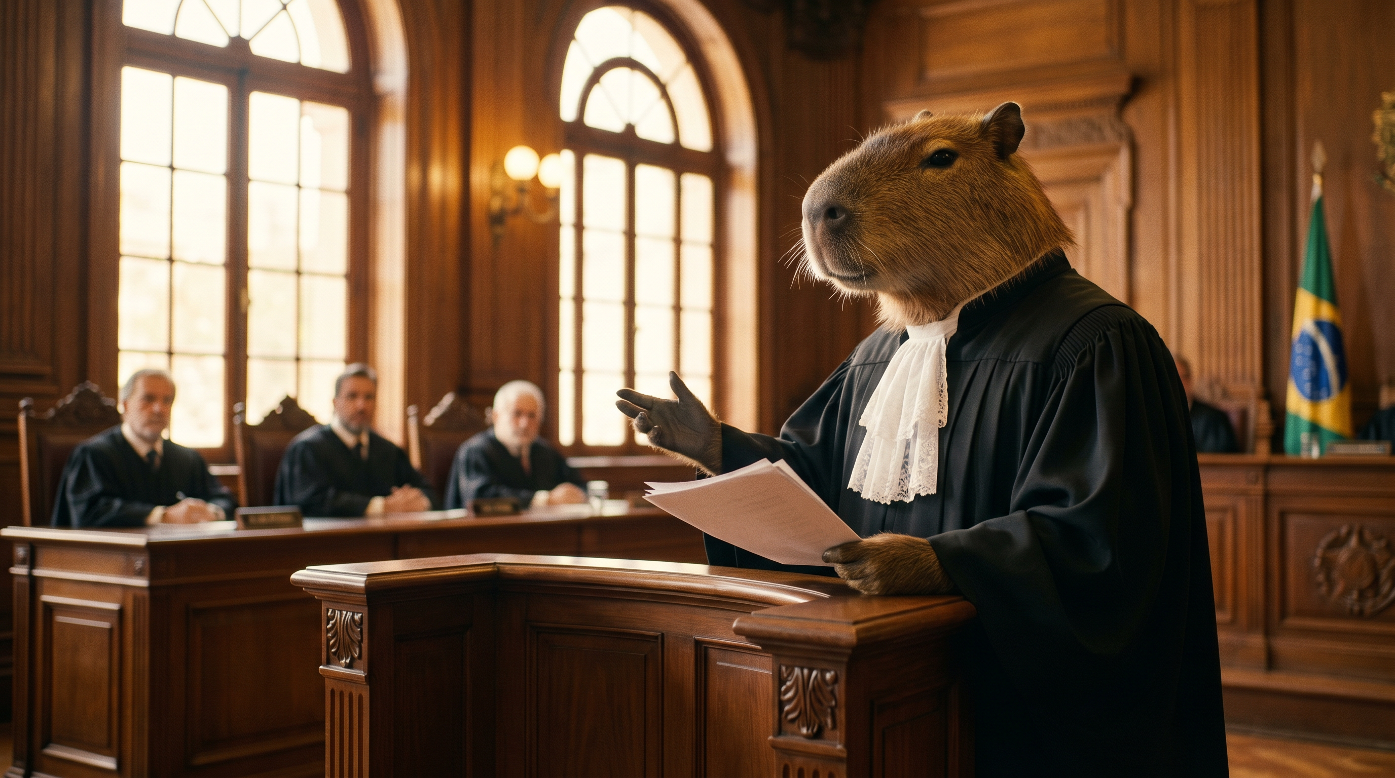 Capi sobrecarregada no tribunal