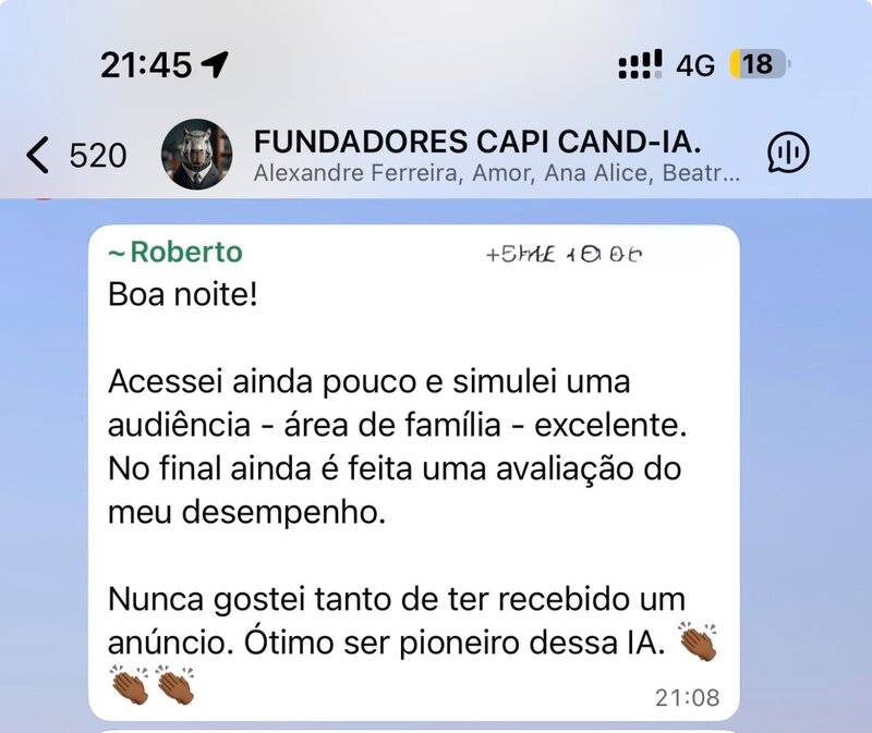 Feedback Roberto - área de família