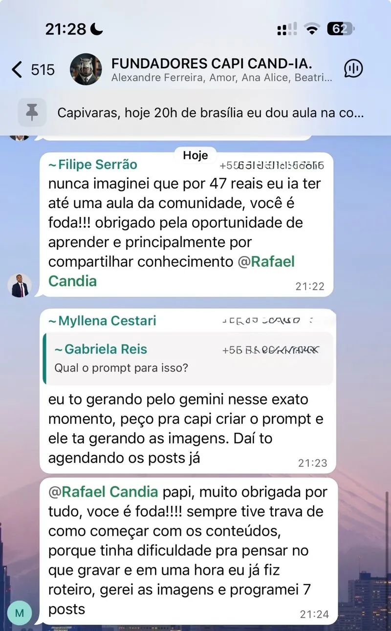 Depoimento de advogado usando a Capi