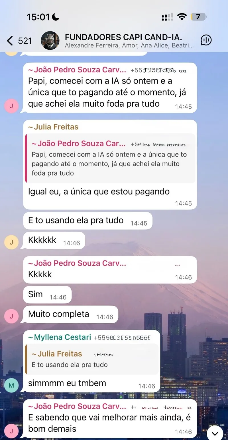 Depoimento de advogado usando a Capi